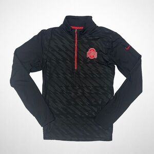 NEW- Nike Ohio State Team Issue Black ¼ Zip Pullover